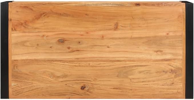 Coffee Table 47.2"x23.6"x15.7" Solid Acacia Wood, Side Table, Center Table - Image 5
