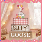 Yuntau 4 Pcs One Silly Goose Table Decor Baby Shower Birthday Party Decor - Image 6