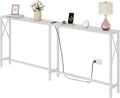 Gewudraw 70 in Skinny Sofa Table Behind Couch, Console Table by Gewudraw
