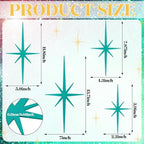 Blulu 4 Pcs Starburst Shaped Wall Decor Mid Century Modern Art,Mint - Image 3