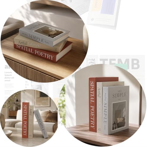 3 PCS Faux Decorative Books for Home Decor-Coffee Table Books Decor-Aesthetic Fake/Faux Books (Natural Spaces Artful Simple) - Image 7