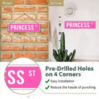 "Pink PRINCESS ST" Vintage Metal Tin Sign | Perfect for Girl's Room Decor | Exquisite Wall Art | 16x4 inchesCafe (B75) - Image 4