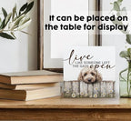 Goldendoodle Wooden Box Sign, Rustic Farmhouse Live Like Someone Left the Gate Open Signs for Home Decor,Farm Dog Office Kitchen Bedroom Decor,Goldendoodle Gifts for Kids Women Men,8x8 - Image 3