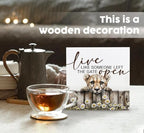 Nursery Cheetah Wooden Box Sign, Cute Live Like Someone Left the Gate Open Wooden Signs for Home Decor,Funny Animal Kitchen Bedroom Decor,Cheetah Gifts for Kids Boys Girls, 8x8 - Image 2