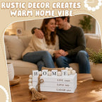 Decorative Book with Wood Bead Garland for Home Decor - Rustic Home Sign - Farmhouse Coffee Table Shelf Mantel Accents - Modern Interior Decoration Set - Image 5