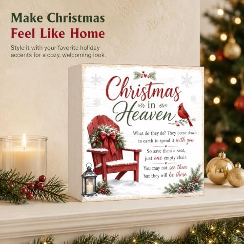 Memorial Christmas Decorations Sympathy Gift for Loss of Loved One Sign - Image 5