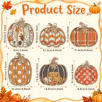 Leinuosen 6 Pcs Fall Pumpkin Decor for Home, Farmhouse Fall Decor - Image 3