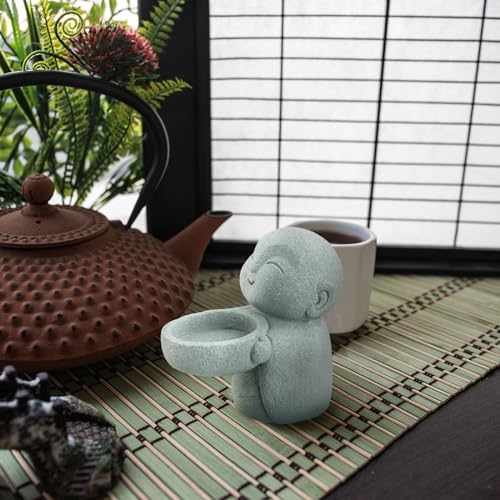 Landical Buddha Sandstone Statues Zen Monk Sculptures,Jizo Monk - Image 6