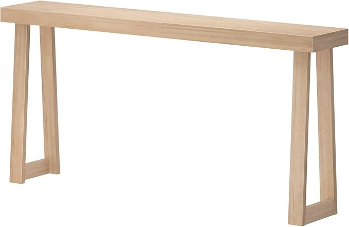 Plank+Beam Solid Wood Console Table, 66 Inch, Sofa Table, Narrow Entryway Table - Image 5