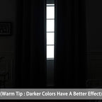 Yakamok Stone Blue Room Darkening Curtains 84 inch Sliding Door Drapes | 1 - Image 3