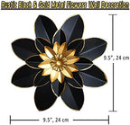 Metal Flower Wall Art Decor, 9.5“ Rustic Modern Floral Sculpture, Distressed Iron Wall Hanging Home Decoration Accent Artworks for Indoor Kitchen Bedroom Living Room Office Outdoor Garden Patio - Image 4