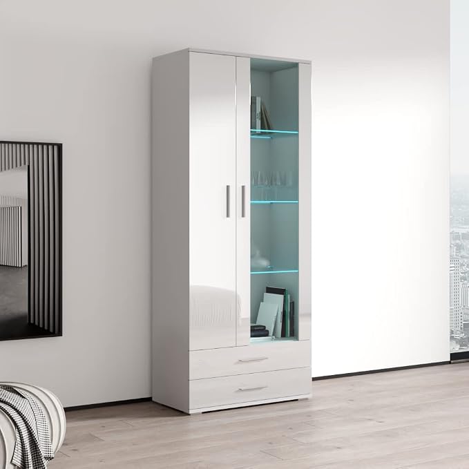 Meble Furniture Soho S6 2D2S Modern Freestanding Bookcase — Customizable - Image 4