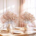 30Pcs Baby's Breath Artificial Flowers, Silk Gypsophila Stems, Beige Brown - Image 4