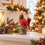 The Bridge Collection Little Cardinal Perched on a Branch Figurine - Image 5