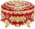 Hipiwe Oval Jewelry Box Classic Metal Trinket Organizer Ring Storage Box by Hipiwe