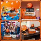 Yuntau 4 Pcs Basketball Table Decorations Wooden Blocks Tiered Tray Decor - Image 5
