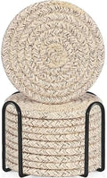 Woven Drink Coasters with Holder, Coasters for Drinks Set of 10 by ABenkle