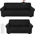 Peryiter 2 Pcs Sofa Covers Couch and Loveseat Covers Set Stretch Sofa Slipcover by Peryiter