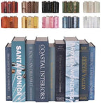 ORITZIO Blue Faux Books Set of 9 - Hidden Storage Fake Books Ideal for Coffee Table, Home Staging, Interior Design & Fashion Books, Old Money Aesthetic, Library Decor, Beach House Accessories by Unknown