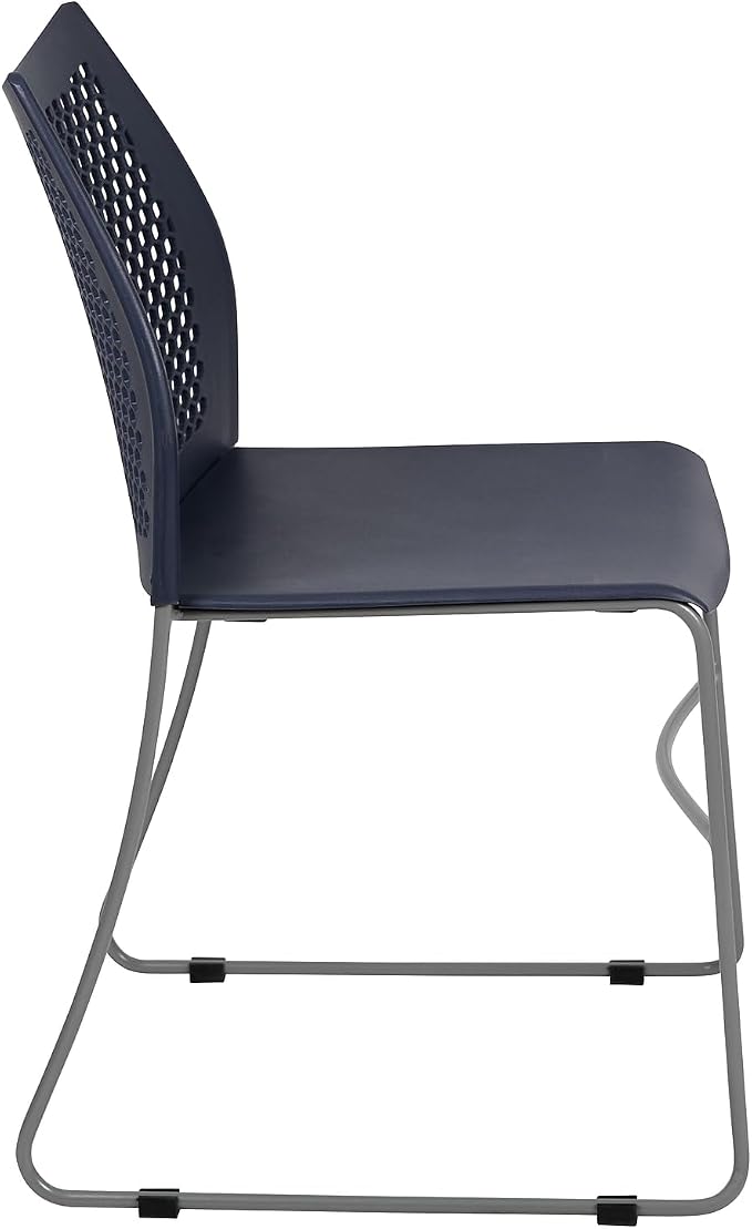 Flash Furniture HERCULES Series 661 lb. Capacity Navy Stack Chair - Image 8