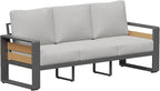 Aoxun Aluminum Outdoor Patio Furniture Set, 3 Seats Metal Sectional Patio - Image 7