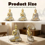 Gold Buddha Statue Gold Decor Meditation Gifts Indoor Statue for Zen Art - Image 3