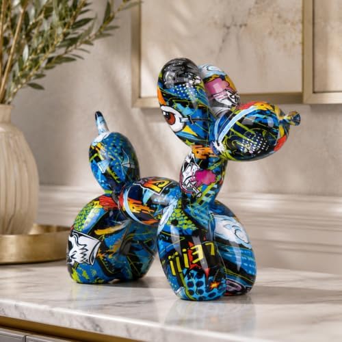 Creative Balloon Dog Sculpture Modern Home Decoration Trendy Animal Art Ornaments Collection Figurine Bedroom Living Room Office Desktop Resin Decors - Image 2