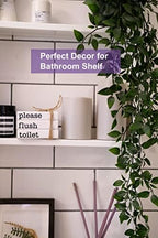 Farmhouse Mini Bathroom Sign Decor Funny Wooden Book Stack for Bathroom Tray Decor Bathroom Shelf Sitter 2 Signs in 1 Reversible Mini Book Set of 3 for Restroom Wooden Rustic Sign - Image 5