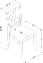 East West Furniture ANC-CAP-C Antique Kitchen Dining Chairs - Image 3