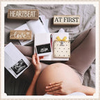 CroBlissful 4 Pcs Ultrasound Picture Frame Gender Reveal Gifts for Parents Wooden Sonogram Pregnancy Keepsake Love at First Heartbeat Pregnancy Gifts for Expecting Dad Mom, Baby Shower Decor - Image 3