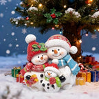 Hodao Christmas Snowman Figurine, Family Winter Tabletop Home Decor - Image 5