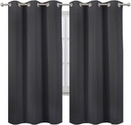Dark Grey Thermal Blackout Curtains/42 x 72 Inch/Set of 2 Panels Room Darkening - Image 2