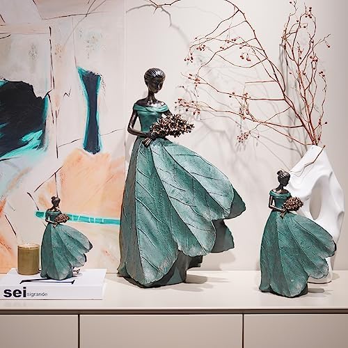 Guichifun Fairy Statue 22IN Leaf Angel Girls Resin Home Decoration - Image 6