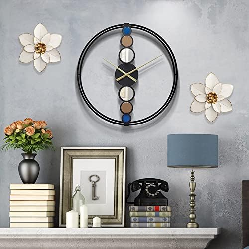 Metal Flower Wall Art Decor, 10“ Rustic Modern Floral Sculpture, Distressed Iron Wall Hanging Home Decoration Accent Artworks for Indoor Kitchen Bedroom Living Room Office Outdoor Garden Patio - Image 3