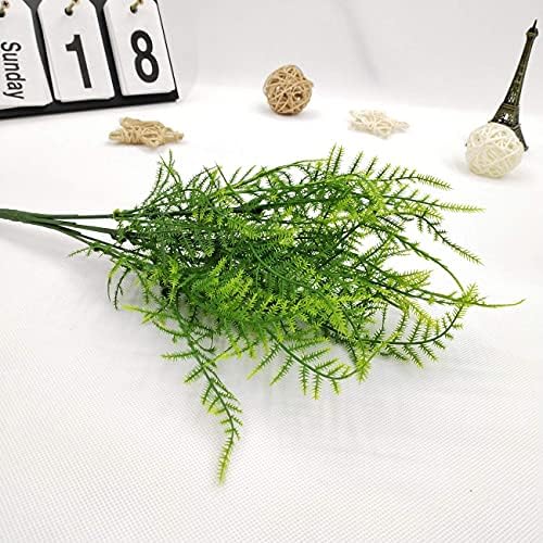 Artificial Plants, Plastic Shrubs Fern Grass Leaves Fake Bushes Outdoor Indoor Greenery Home Garden Décor Verandah Planting Filler Table Centerpieces Arrangements DIY Decoration 4 Pack - Image 4