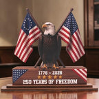 250th Anniversary American Wooden Plaque, 1776-2026 Patriotic USA Decor - Image 2