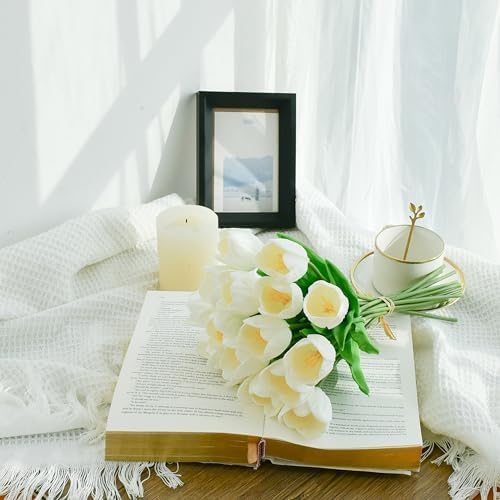 Mandy's 12pcs Artificial White Open Tulips - Image 3