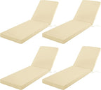 Chaise Lounge Cushion Outdoor, Waterproof and Stain-Resistant Lounge Deck by COMCAVER