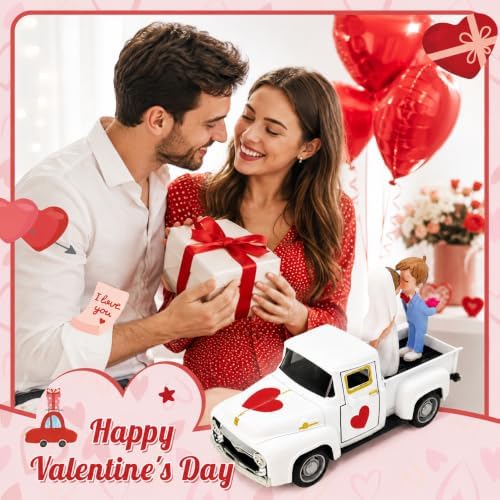 Engagement Gifts for Couples, Bride and Groom Metal Wedding Truck Decor - Image 5