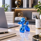 Blue Balloon Dog Decor,Balloon Animal Decor,Shelf Decor Preppy Room Decor,Cute Statue Home Decor, Bedroom Modern Sculpture Desk Decor,Office Gold Decorations Small Figurines - Image 5