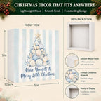Christmas Decorations Coastal Xmas Seashell Tree Wood Box Sign - Image 4