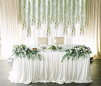 Artificial Hanging Vine, 10 Pcs Weeping Willow Plastic Plants Greenery Leaves Faux Ivy Garland Fake Plant UV Resistant for Indoor Outdoor Garden Door Wall Baskets Wedding Party Table Decoration Green - Image 3