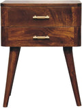 Scandinavian Design Chestnut T-Bar Nightstand by Unknown