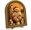 Christmas Bathroom Decor Funny Gingerbread Snowman Wall Art Table Decor by Unknown