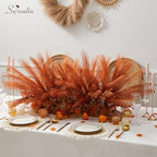 Serwalin 60PCS 17.7" Burnt Orange Pampas Grass Decor for Vase Filler Home - Image 4