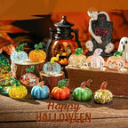 12 Pcs Mini Glass Pumpkin Figurines Halloween Thanksgiving Table Decor - Image 2