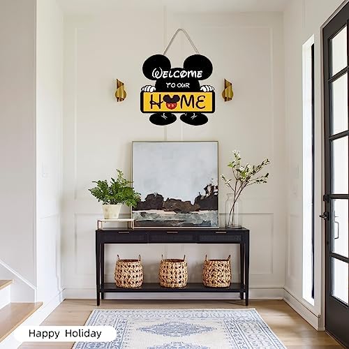 Cute Mouse Seasonal Interchangeable Welcome Door Sign, Yellow - Image 7