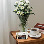 Ycyfckdr Mini Decorative Books for Home Decor, Rustic Wood Stack for Table, Home Sweet Decor Books for Living Room Shelf, Farmhouse Stacked Book Gift (L10) - Image 5