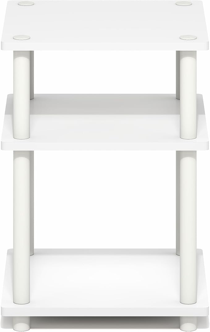 Furinno Turn-N-Tube Side Table, 3-Tier Square Modern End Table, Toolless Open - Image 7