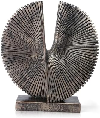 Modern Abstract Round Decorative Sculpture , Dining Living Room Desk Decor,Geometric Home Decor Statues,Shelf Top Decor Aesthetics,making it perfect for placing coffee tables or office shelves by LAIKEARTS